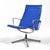 Metal Pair of Eames Aluminum Group Lounge Chairs by Herman Miller Blue For Sale - Image 7 of 13