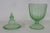 Green Paneled Depression Glass Candy Dish Footed Jar With Pointed Lid 4844b For Sale In Miami - Image 6 of 14