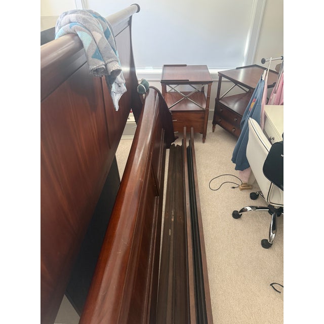 Ethan Allen King Sleigh Bed + 2 Matching Nightstands For Sale - Image 15 of 15