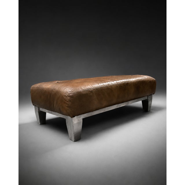 Loom Ironhide Leather Bench For Sale In Miami - Image 6 of 8