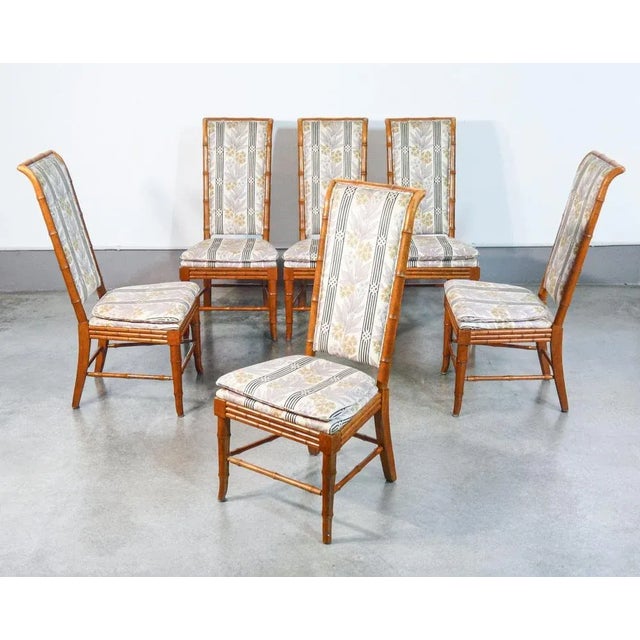 Hollywood Regency Beech Chairs, Set of 6 For Sale - Image 11 of 11