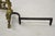 Metal Antique French Empire Style Flame Finial Brass and Cast Iron Andirons - A Pair For Sale - Image 7 of 10