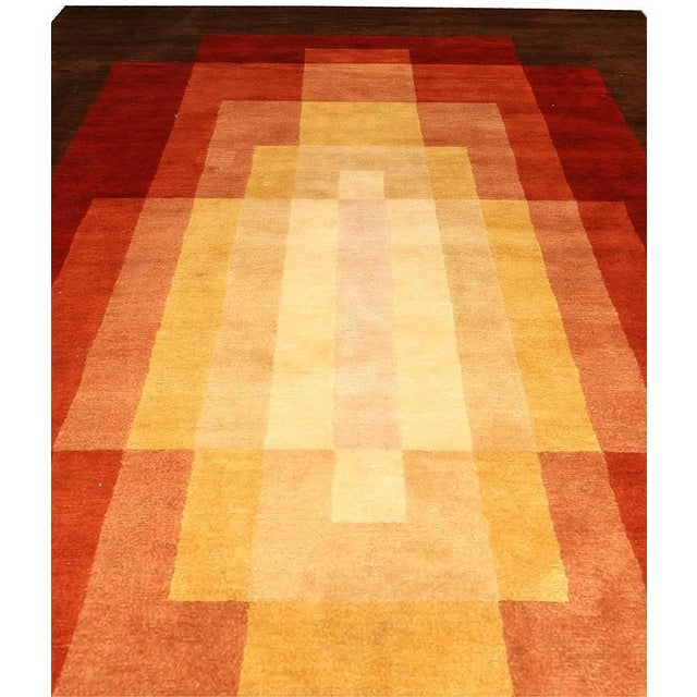 Modern Modern Tibetan Art Deco Silk Rug - Radiant Ombre Composition, Doris Leslie Blau For Sale - Image 3 of 6