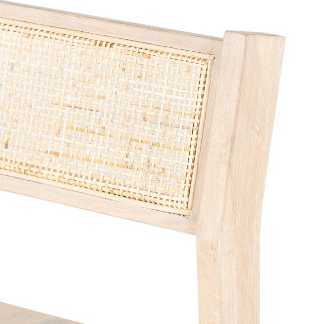 Wood Four Hands Clarita Counter Stool - White Wash Mango For Sale - Image 7 of 11