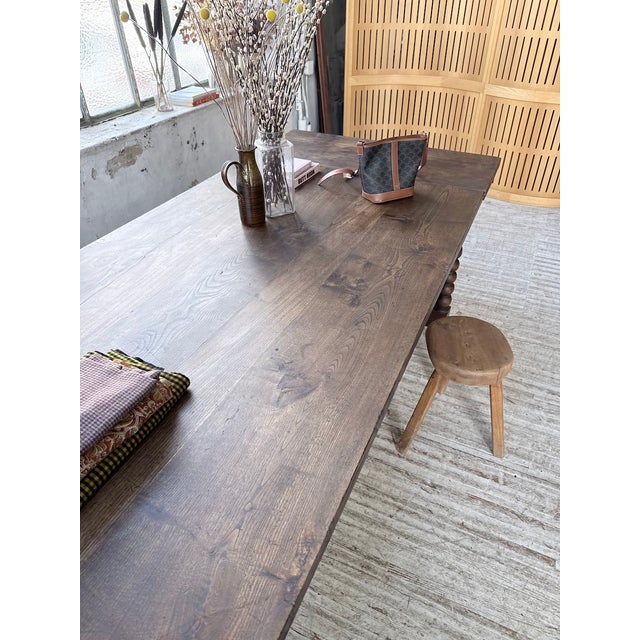 Drapers Oak Table with Extensions, 1900s For Sale - Image 9 of 18
