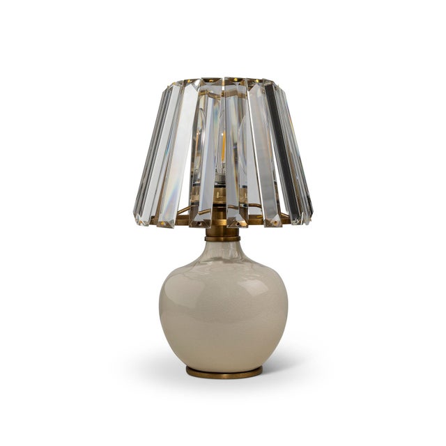 2020s Eclipse Cream Crystal Shade Mini Lamp For Sale - Image 5 of 7