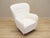 Cream Scandinavian White Armchair For Sale - Image 8 of 11