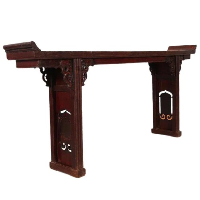Asian Antique 19th Century Chinese Altar Table For Sale - Image 3 of 11