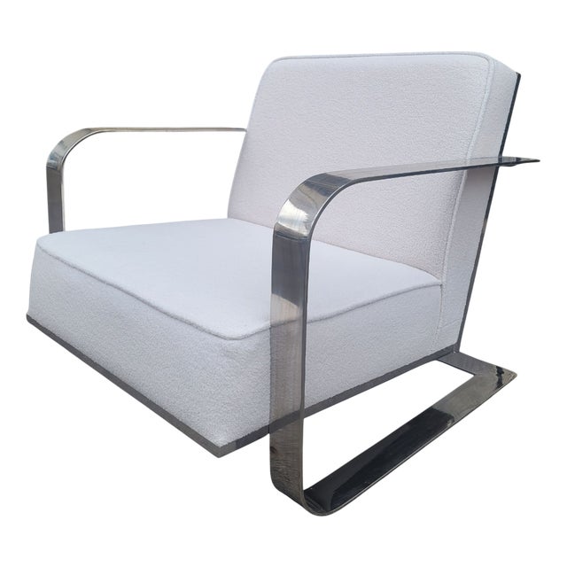 20th Century Chromed Metal Armchair from Ralph Lauren For Sale