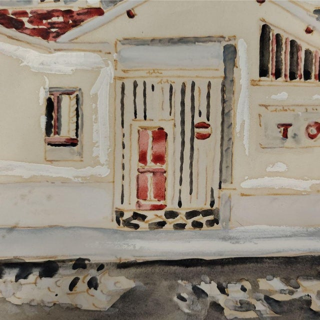 Orfeo Tamburi, City Landscapes, Paris, 1970, Watercolor & Oil Painting, Set of 2 For Sale - Image 15 of 18