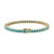 7.98ct Round Natural Turquoise Cabochon Tennis Bracelet in 14k Yellow Gold For Sale - Image 9 of 16