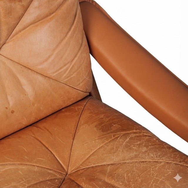 Mid-Century Modern Set of Armchair and Ottoman from Søda Galvano, 1970s For Sale - Image 3 of 4