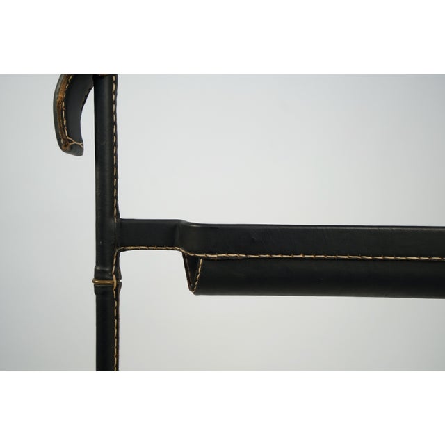 Leather Dressboy by Jacques Adnet, 1950s For Sale - Image 6 of 8