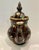 A lovely and large antique English 19th Century Measham Pottery Bargeware teapot decorated with applied colorful flowers...
