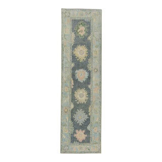 Turkish Oushak Rug 2'11" x 10'3" #19120 For Sale
