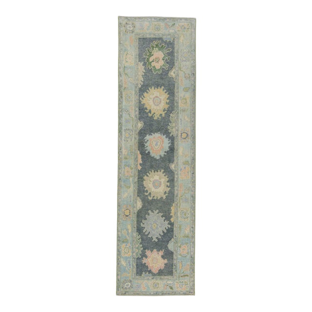 Turkish Oushak Rug 2'11" x 10'3" #19120 For Sale