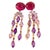 Bochic "Capri" Red Ruby & Purple Amethyst Earrings Set in 18k Gold & Silver For Sale - Image 15 of 18
