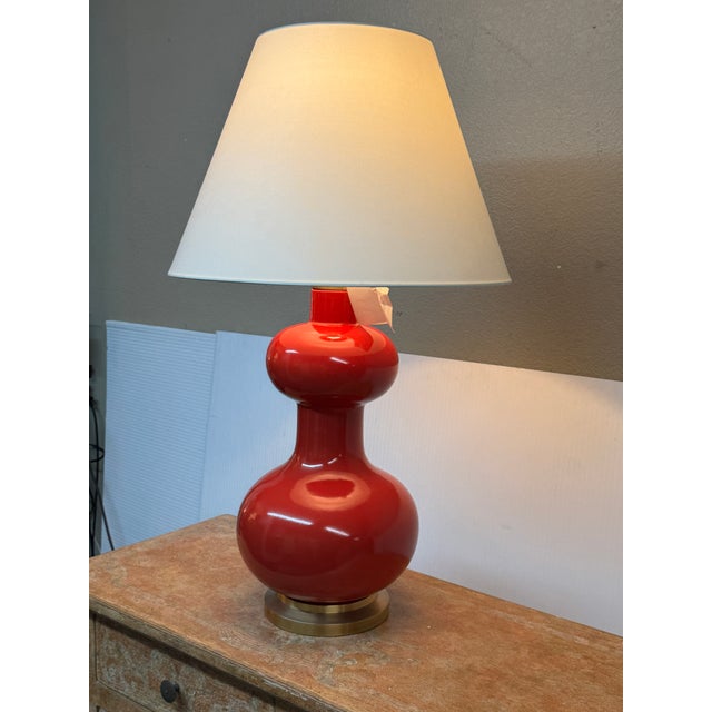 Empire Christopher Spitzmiller for Visual Comfort Chambers Table Lamp, Cinnabar For Sale - Image 10 of 12