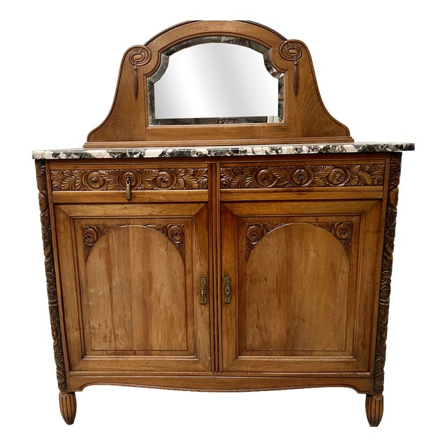 Art Deco Buffet in Walnut, 1930 For Sale