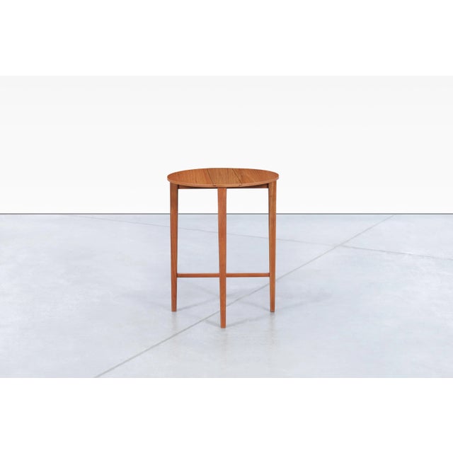 Danish Modern Teak Nesting Table by Carlo Jensen for Poul Hundevad, 1960s For Sale - Image 9 of 12