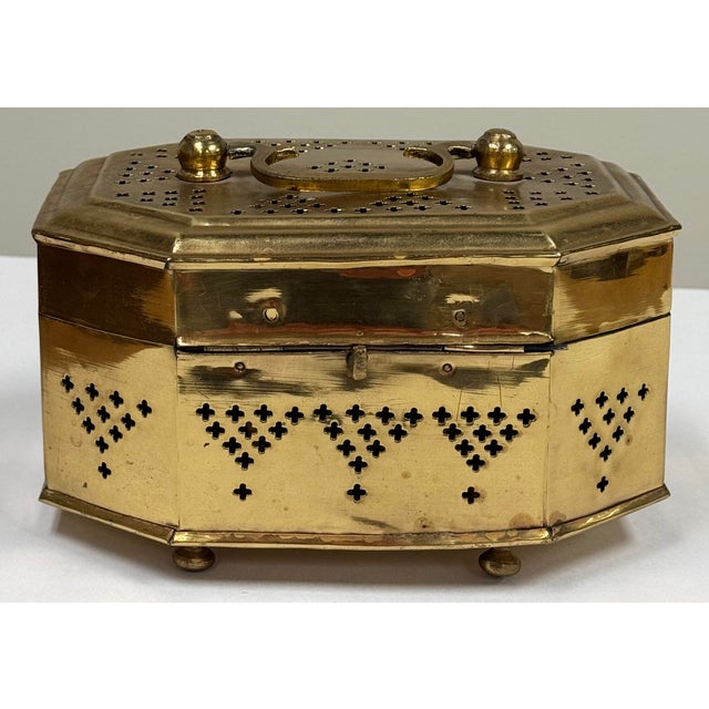 Metal Large Vintage Brass Cricket Box* For Sale - Image 7 of 9
