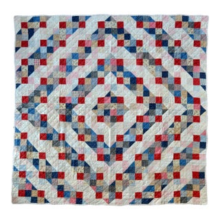 1910s ”Trip Around the World” Antique Quilt - For Sale