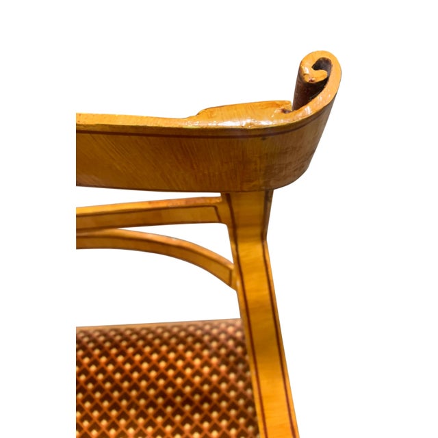 Vintage Bespoke Metal Calypso Chair in Amber and Gold Velvet For Sale In Chicago - Image 6 of 8