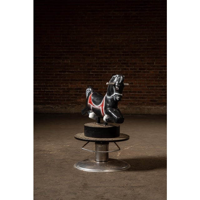 Vintage Figural "Rodeo Rocky" Children's Barber Chair by Miracle Equipment For Sale - Image 4 of 12