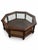 Wood Vintage Hexagonal Wood, Smoked Glass and Cane Coffee Table For Sale - Image 7 of 10