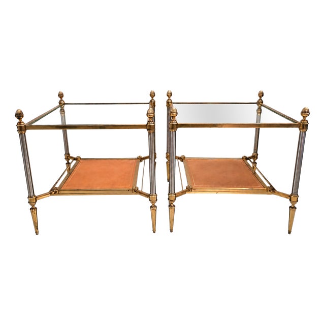 Side Tables attributed to Maison Jansen, 1950s, Set of 2 For Sale
