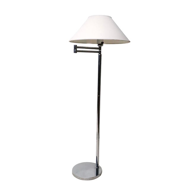Pair of Walter Von Nessen Flex Arm Bauhaus Design Floor Lamps C. 1970's For Sale - Image 11 of 14