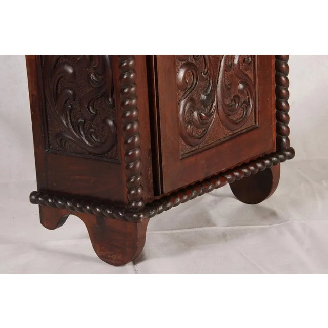 Antique Walnut Wall Cabinet, 1900 For Sale - Image 18 of 18