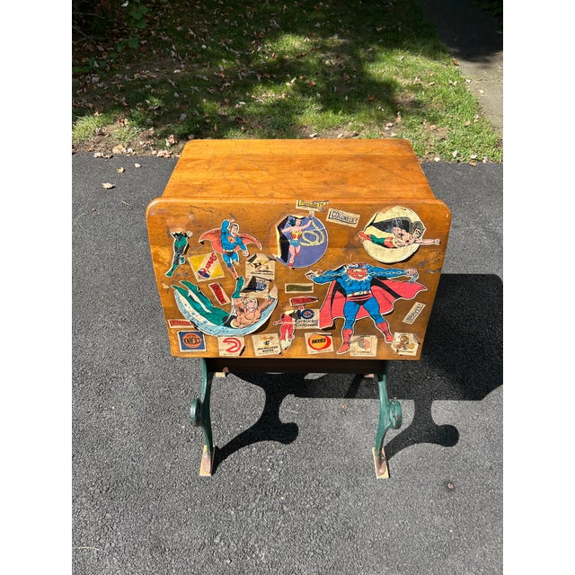Vintage Early 20th Century School Desk For Sale - Image 4 of 7