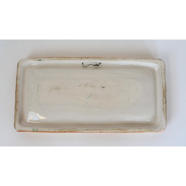 Vintage Hand-Painted Ceramic Serving Dish or Wall Hanging For Sale - Image 12 of 12