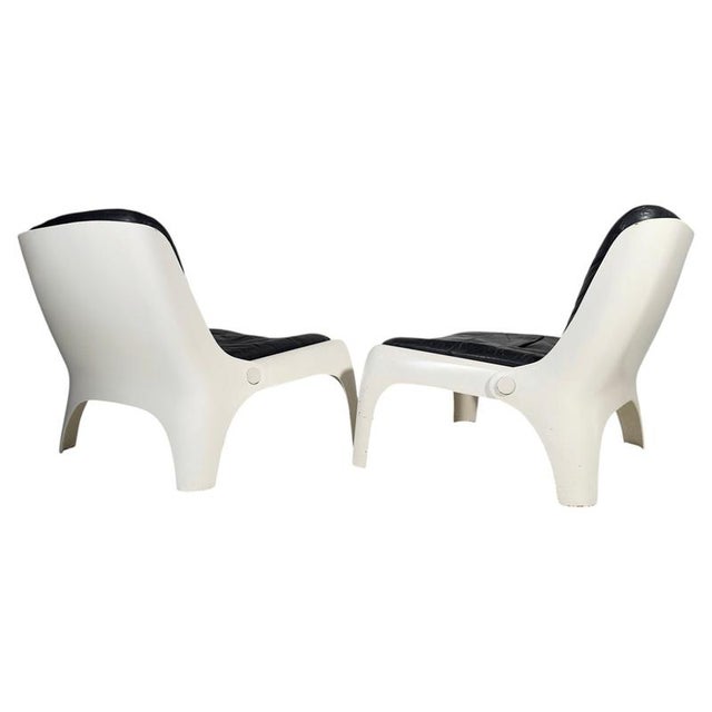 Vintage Space Age Fiberglass Lounge Chairs by Carl Straub, 1968, Set of 2 For Sale - Image 11 of 12