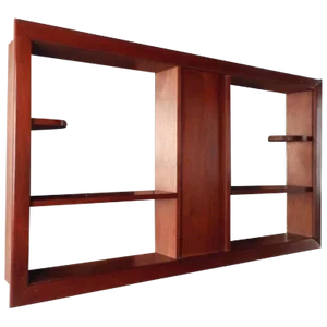 Mid-Century Modern Walnut and Mirrored Shadow Box