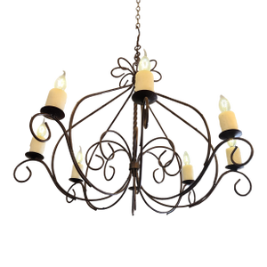 1990s Iron Chandelier