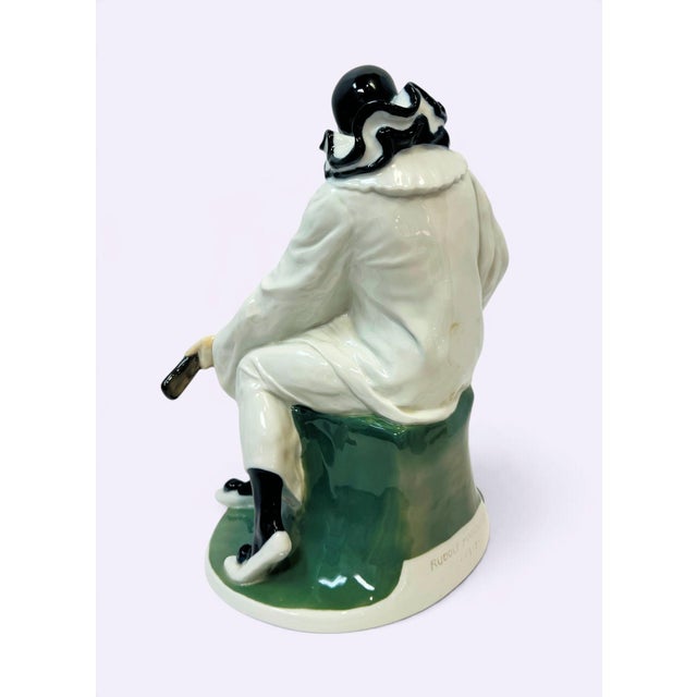 Early 20th Century Rosenthal Porcelain Sculpture, "Pierrot With Poodle," For Sale - Image 5 of 12