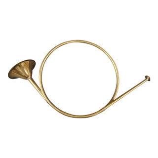 Vintage Decorative Brass Horn For Sale