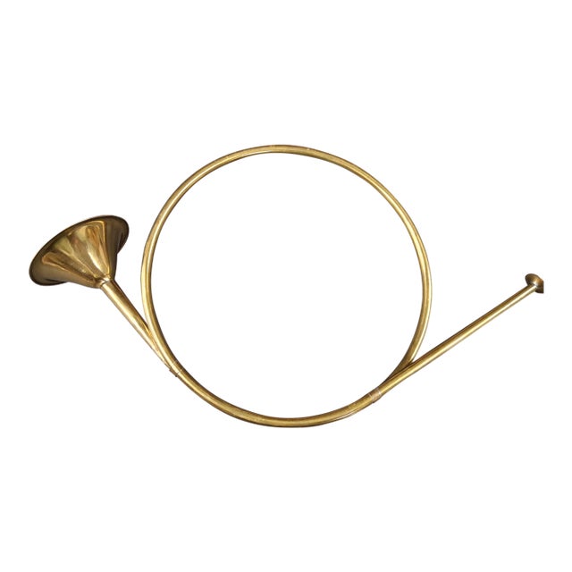 Vintage Decorative Brass Horn For Sale