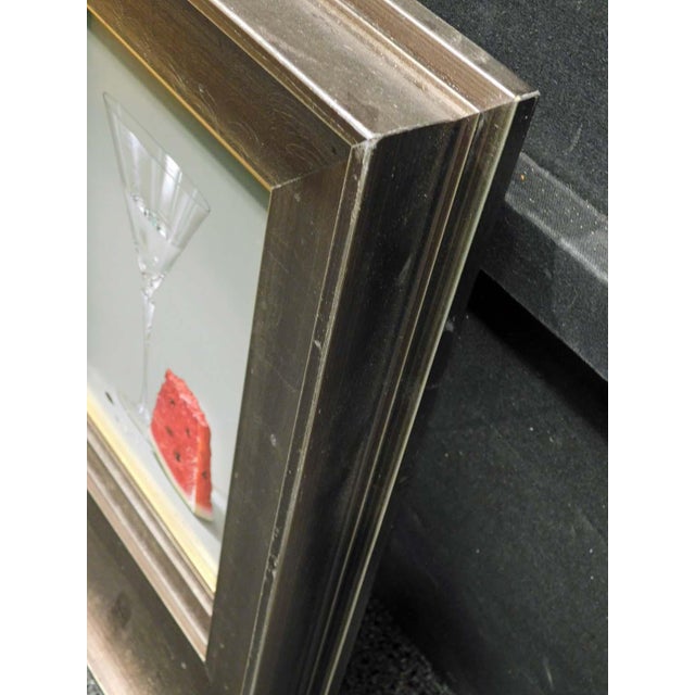 Impressionist Javier Mulio Still Life "Bounty" Original Oil on Board Watermelon Hand Signed For Sale - Image 3 of 6