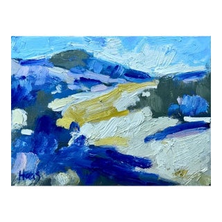 Pair of Oil Paintings - Modern Abstract Landscape Art For Sale