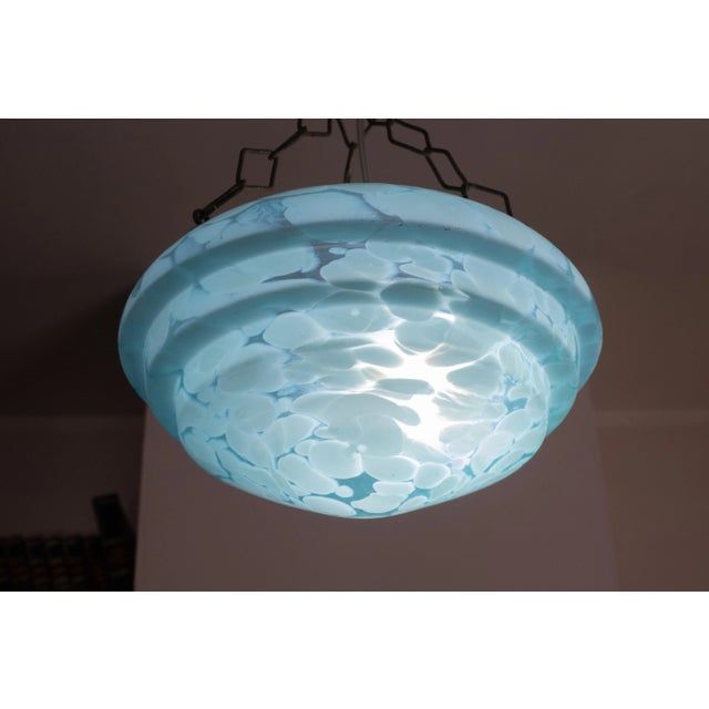 1970s Italian Sea Blue Glass Pendant, 1960s For Sale - Image 5 of 12