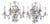 1930's Monumental Regency Maison Bagues Rock Crystal 5 Light Floral Wall Sconces a - Pair For Sale - Image 9 of 12
