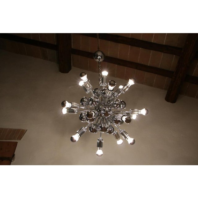 Space Age Italian 20-Light Sputnik Chandelier by Reggiani Goffredo, 1965 For Sale - Image 12 of 18