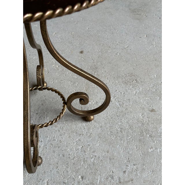 Vintage Spanish Gilt Iron Martini Drinks Table, 1950s For Sale - Image 12 of 17