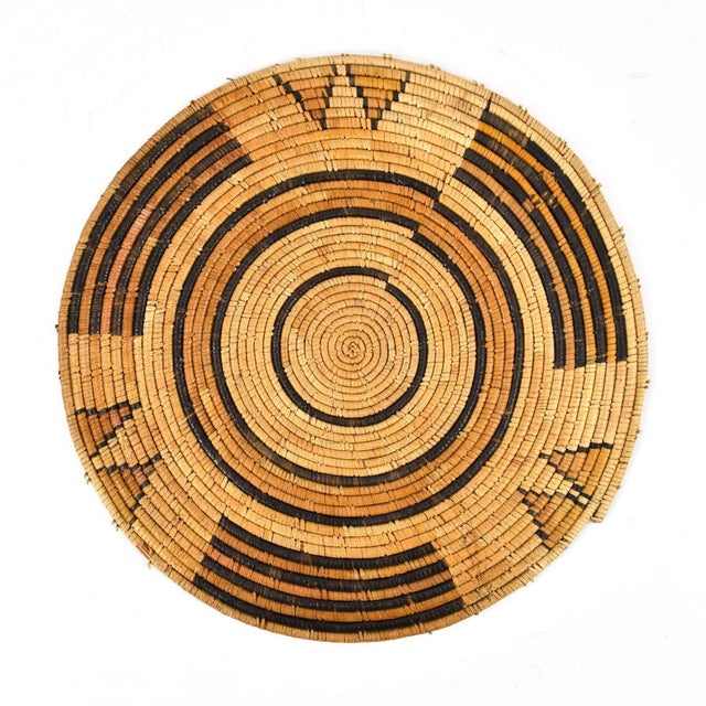 Early 20th Century Early 20th Century Tutsi Tight Weave Flat Basket Rwanda For Sale - Image 5 of 5