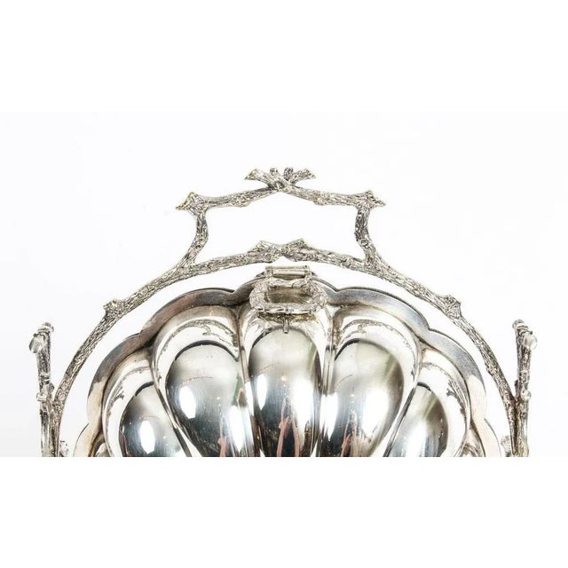 Antique Victorian Silver-Plated Shell Biscuit Box from Fenton Brothers, 19th Century For Sale - Image 3 of 15