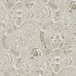 Morris & Co Indian Wallpaper in Grey/Pewter For Sale