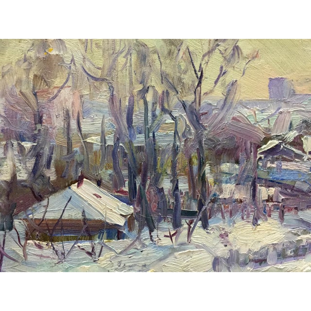 1960s Oil Painting on Shuliavka Minsky Grigory Semenovich For Sale - Image 6 of 11